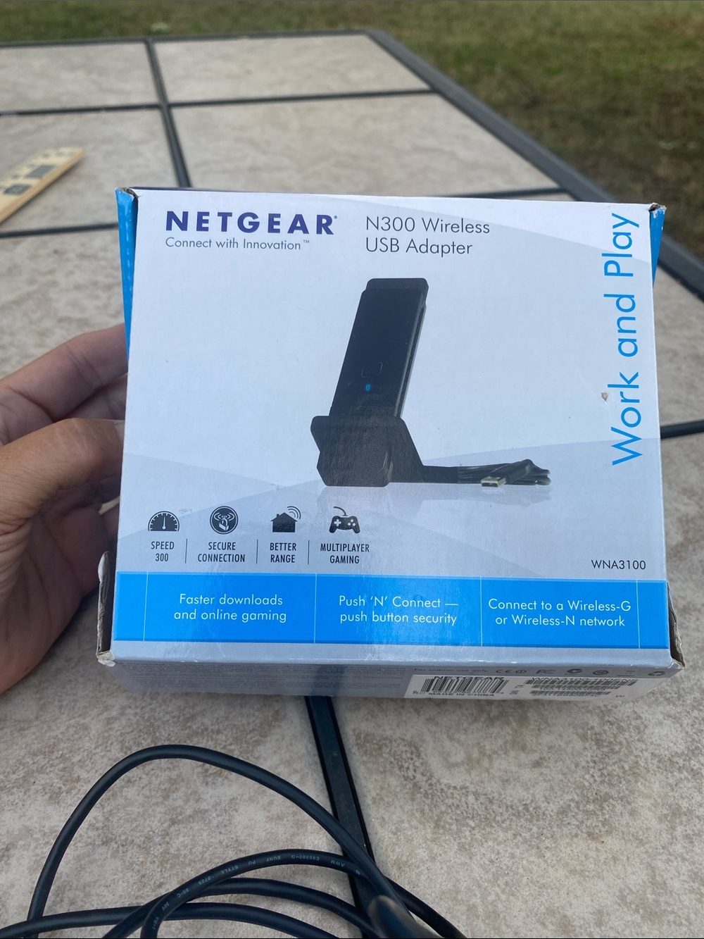 NETGEAR N300 Wireless USB Adapter Kit Model WNA3100 USB Adapter with Cradle